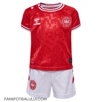 Danemarca Echipament de Fotbal Replică European 2024 Copii Acasa (+ Șorturi)
